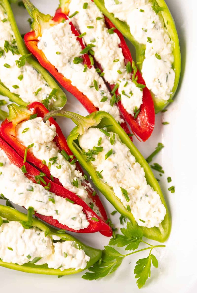 Cottage Cheese and Veggie Stuffed Peppers