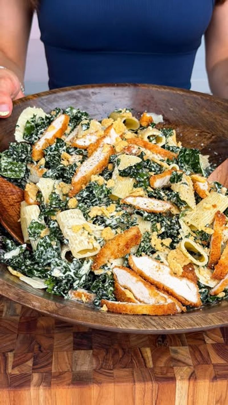 Kale Caesar Salad With Parmesan Crisps