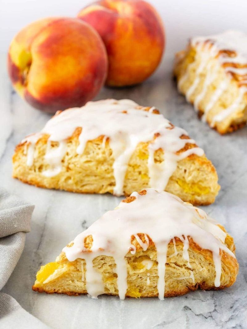 Peach and Brown Sugar Scones