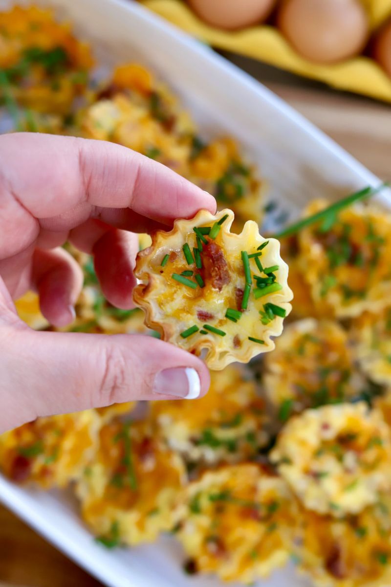 Mini Quiches with Bacon and Gruyere