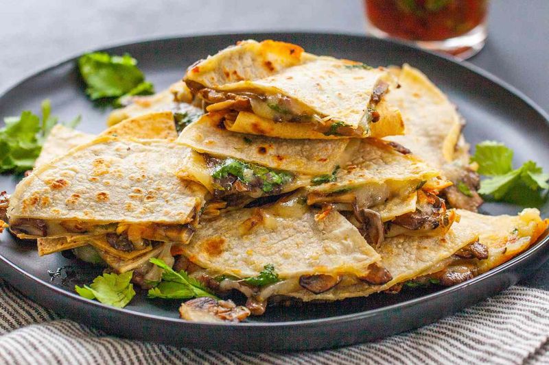Mushroom Quesadillas
