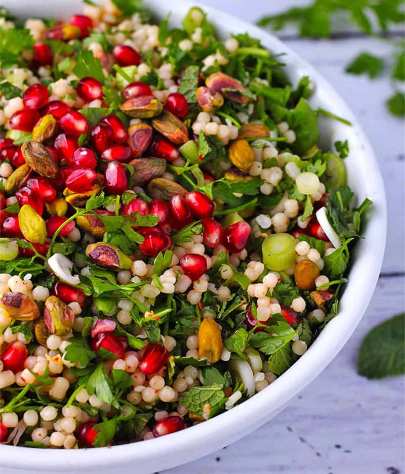 Pomegranate and Pistachio Couscous Bowl