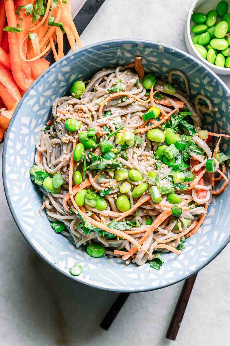 Soy and Ginger Edamame Noodle Salad