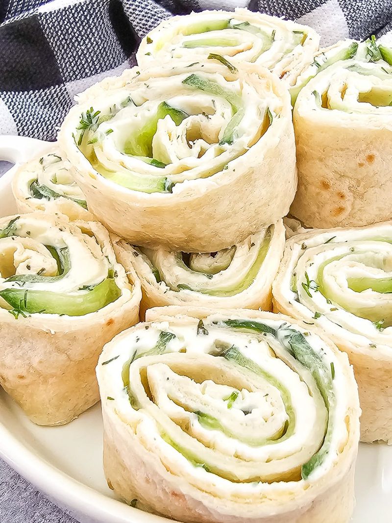 Cucumber and Cream Cheese Dill Wrap