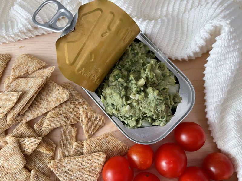 Sardines on Whole Grain Crackers with Avocado