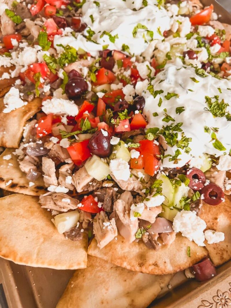 Greek Nachos with Pita Chips