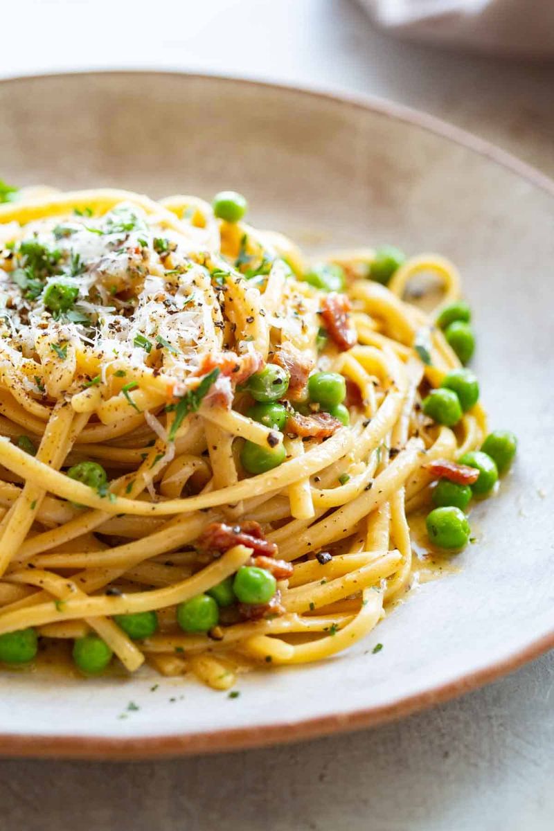 Carbonara with Peas