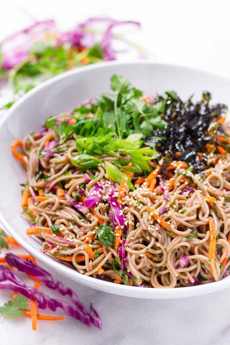 Chilled Soba Noodle Bowl with Edamame