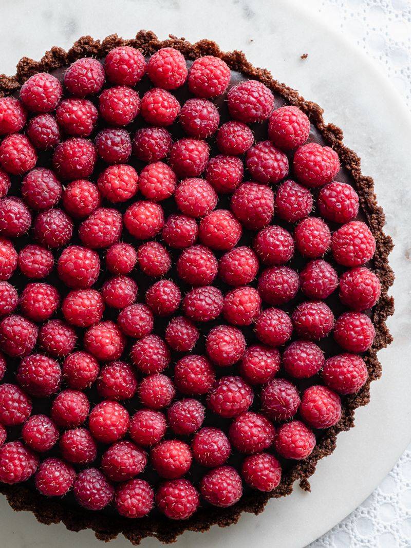 Raspberry and Chocolate Ganache Tart