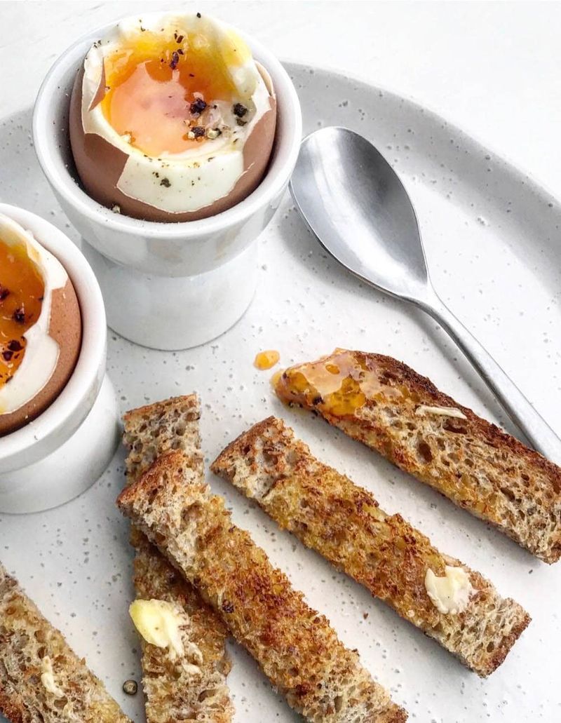 Marmite Soldiers with Soft-Boiled Eggs