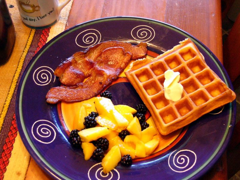 Mushroom And Truffle Oil Waffles