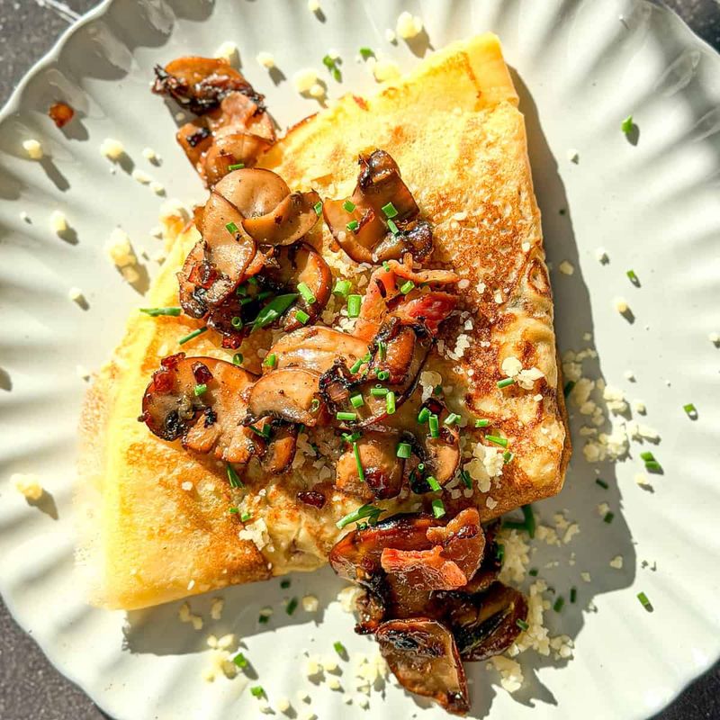 Mushroom And Gruyere Savoury Crepes