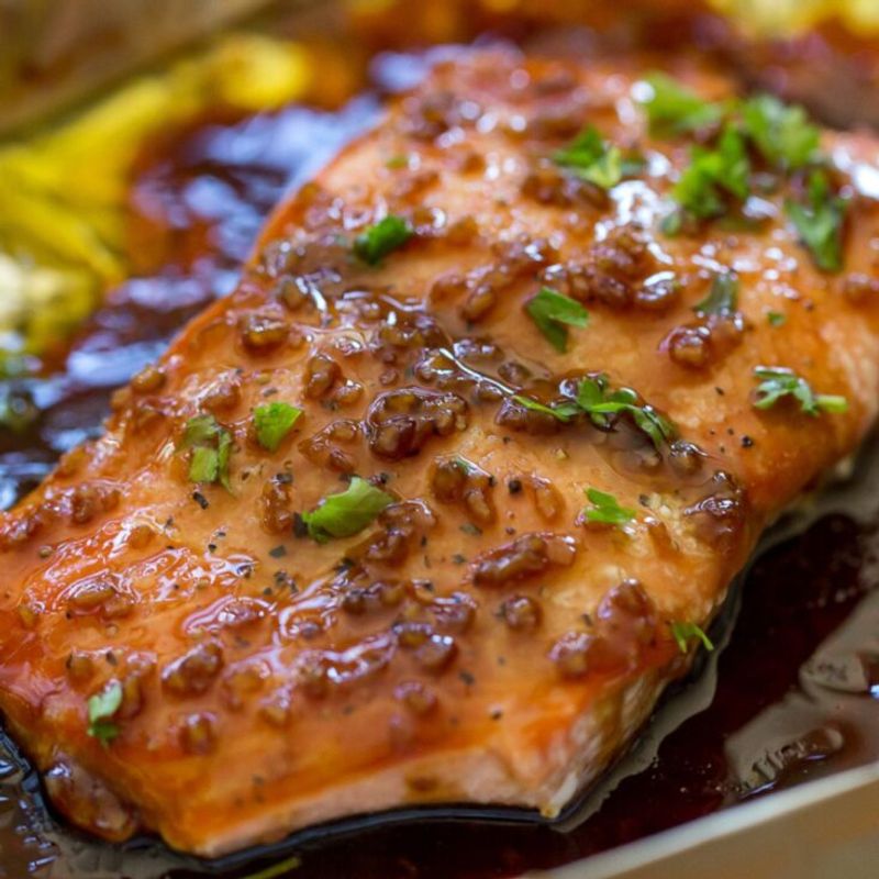 Honey Garlic Salmon Packets