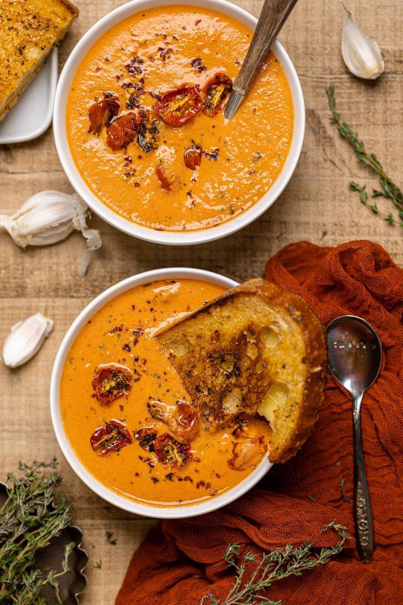 Roasted Garlic Chicken Soup