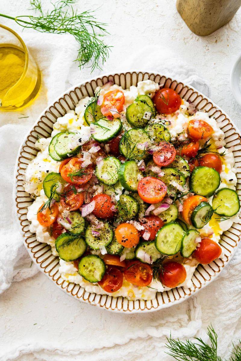 Cottage Cheese and Tomato Bowl