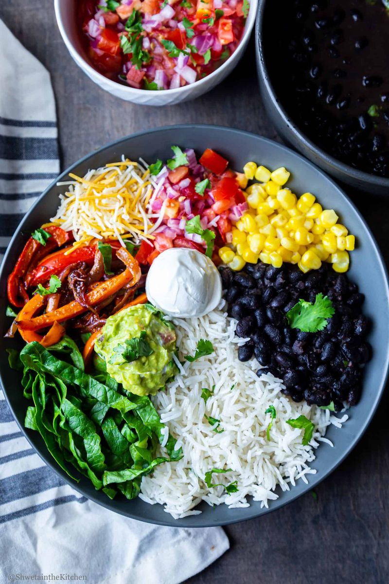 Microwave Black Bean Burrito Bowl