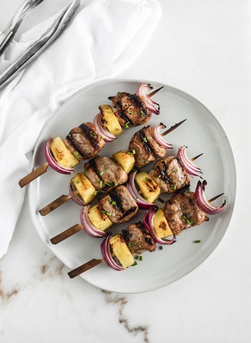 Teriyaki Pineapple Pork Kebabs