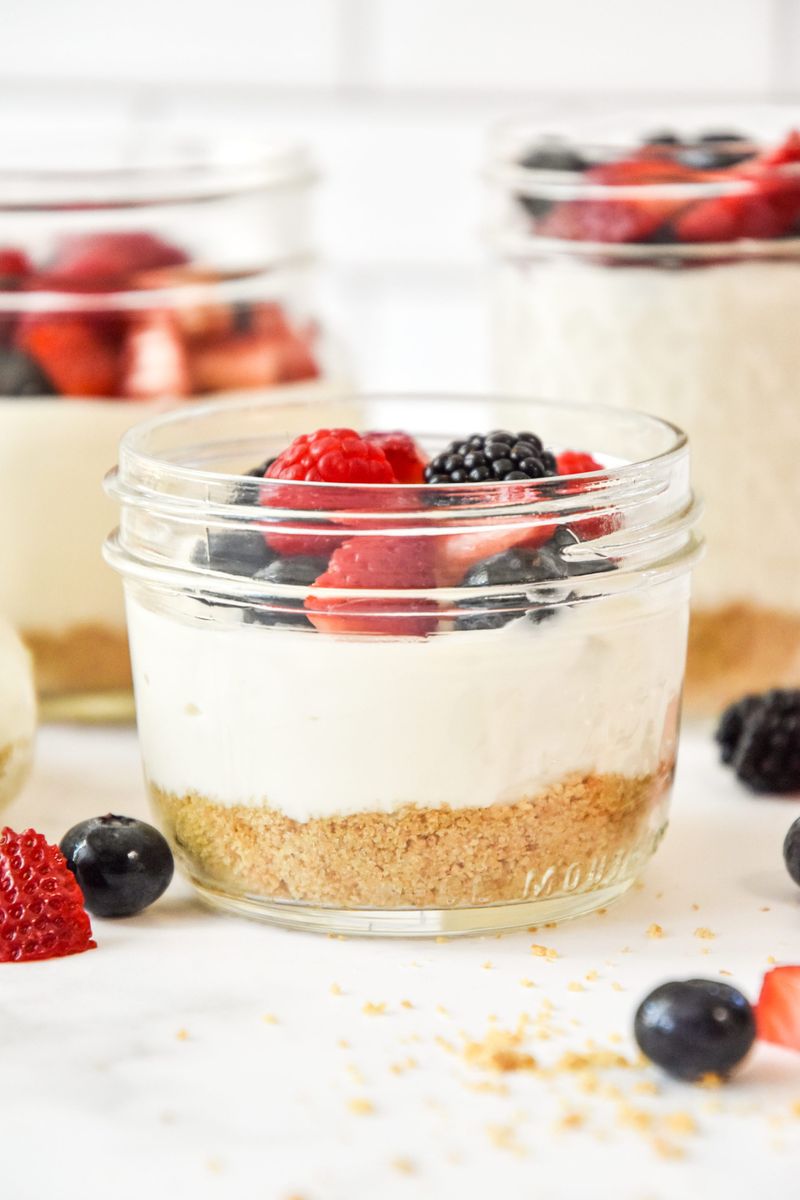 Personal-Sized Cheesecake in a Jar
