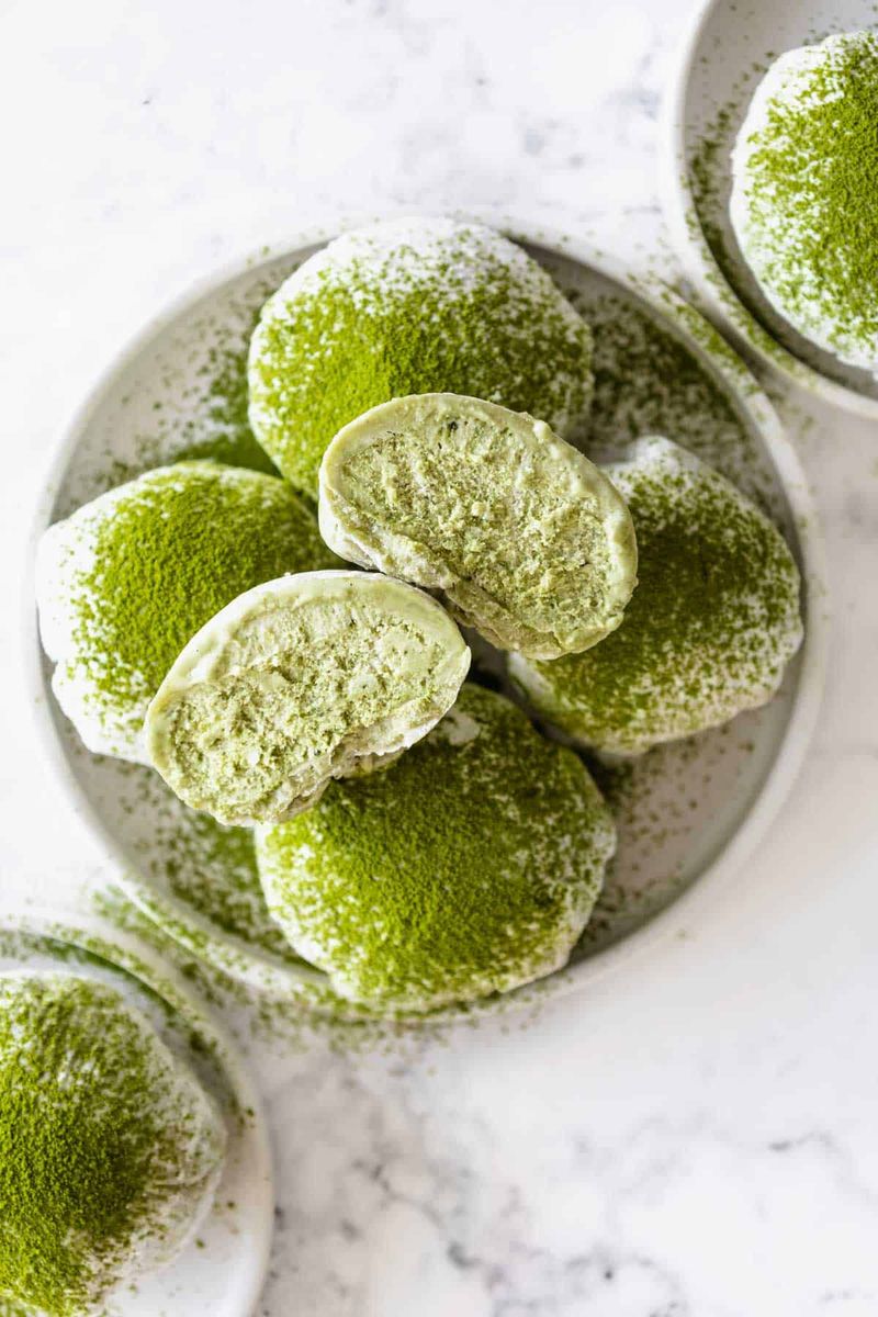 Frozen Matcha Mochi Bites