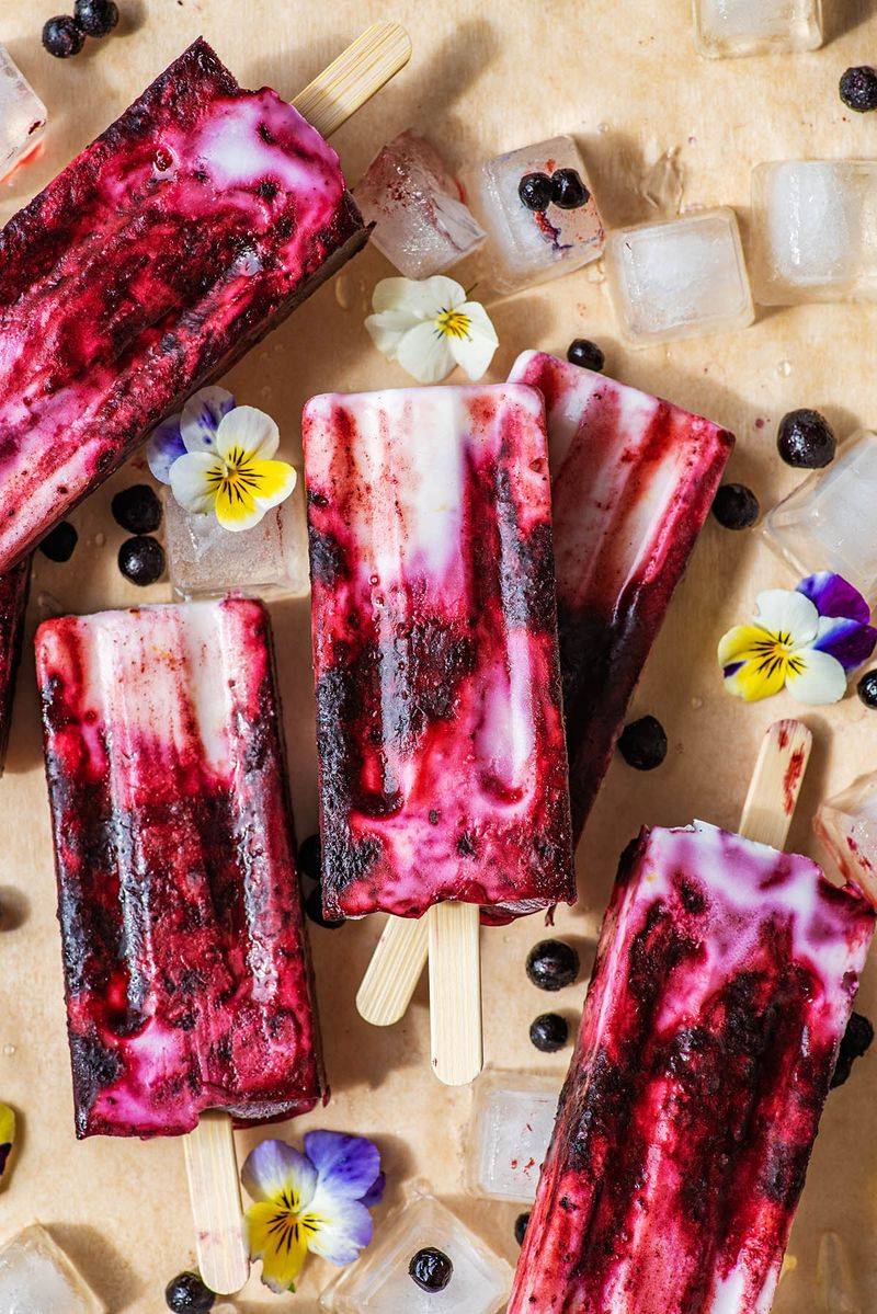 Frozen Blueberry Lemonade Pops