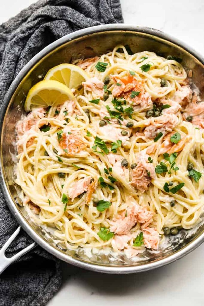 Salmon Pasta with Cream Sauce