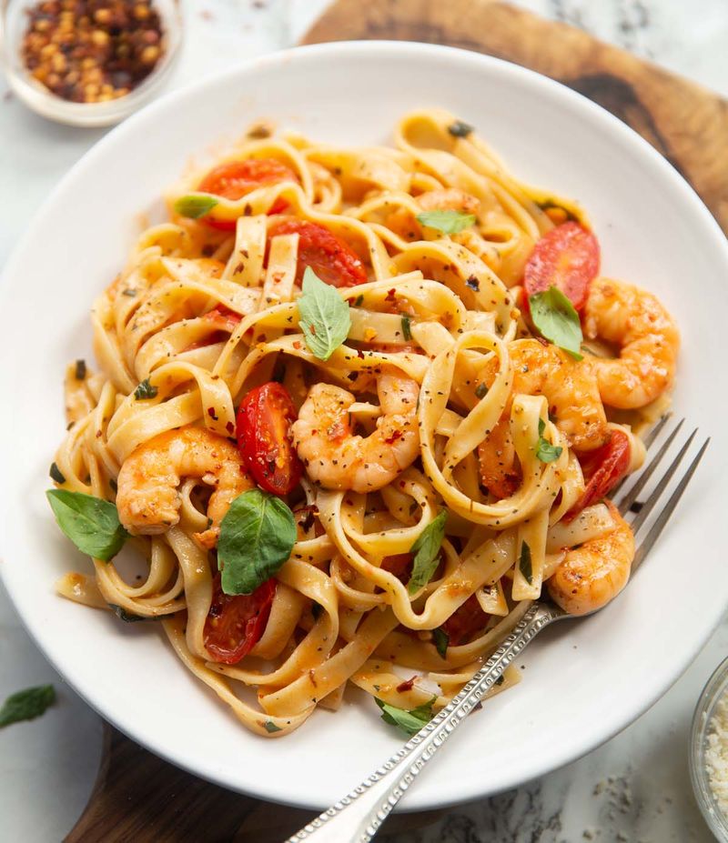 Easy Prawn Pasta