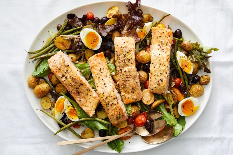 Grilled Salmon Nicoise Salad