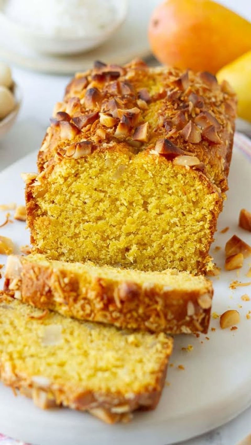 Coconut Mango Loaf Cake