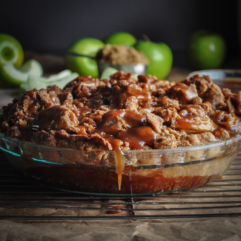 Salted Caramel Apple Crumble