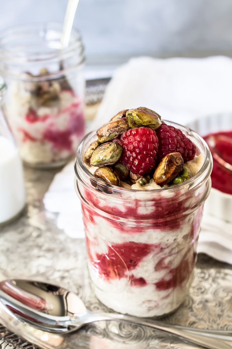 Raspberry Jam Ripple with Crushed Pistachios