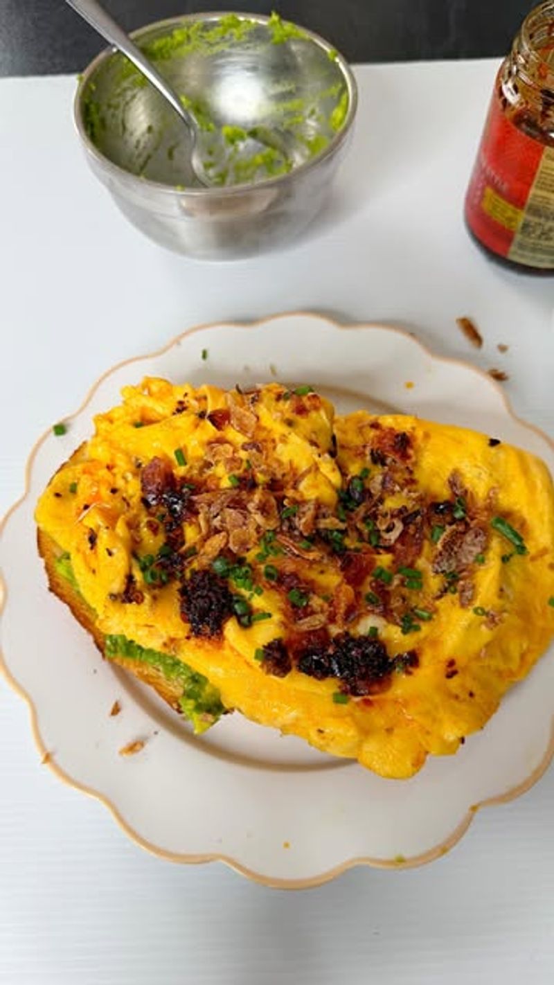Spicy Sriracha Butter with Fried Shallots Toast