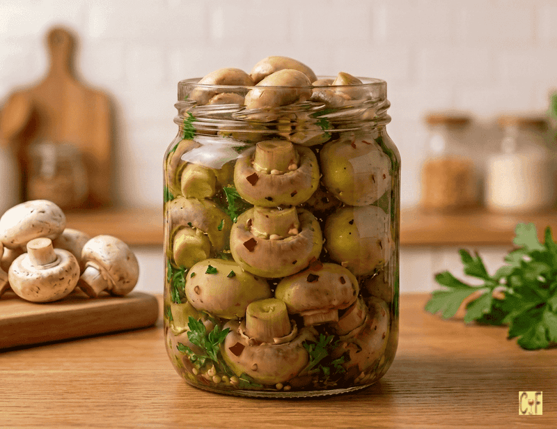 Pickled Mushrooms As A Tangy Condiment