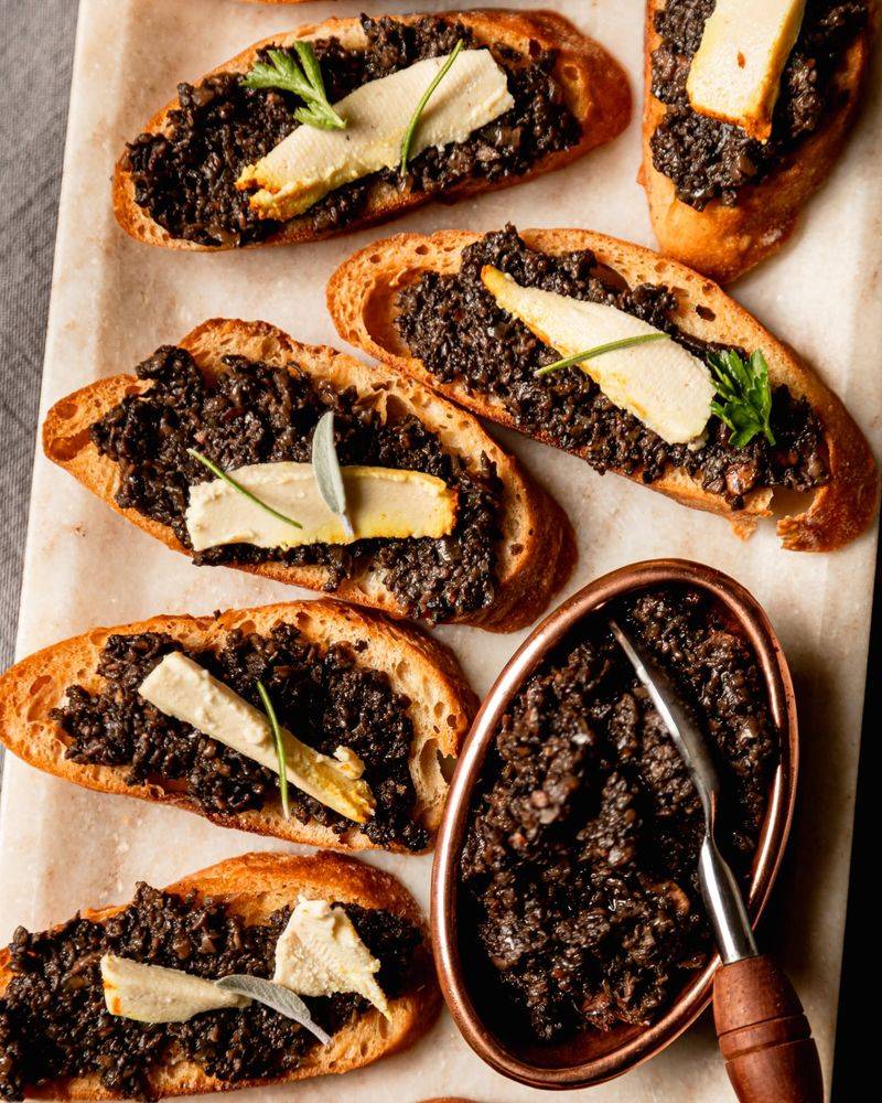 Mushroom Duxelles Spread On Toast