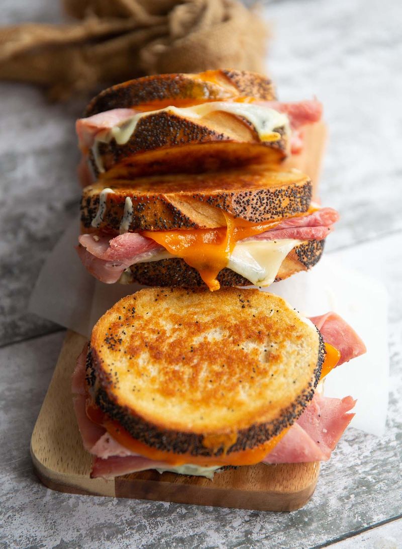 Ham, Mustard, and Swiss Cheese Toastie