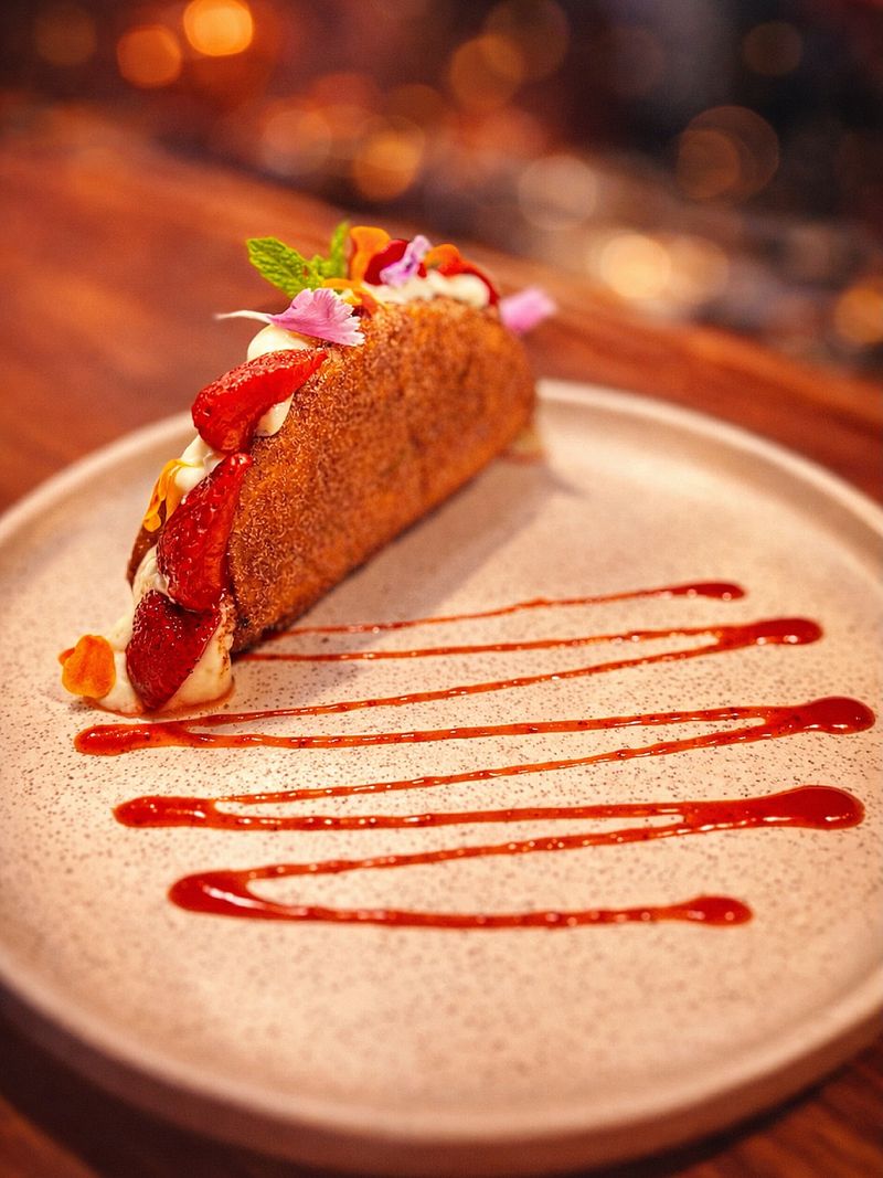Dessert Tacos with Strawberries and Cream