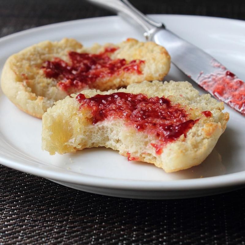 Cream Cheese and Jam English Muffin
