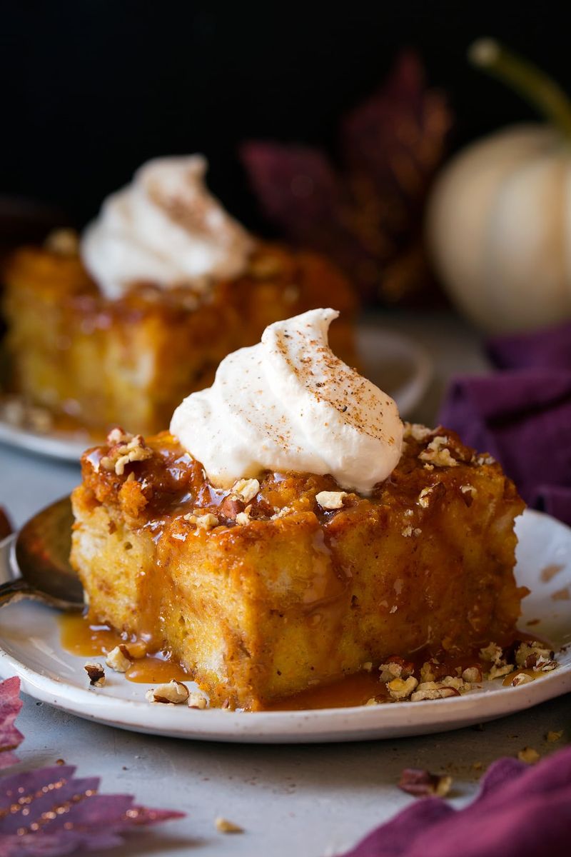 Pumpkin Nutmeg Bread Pudding