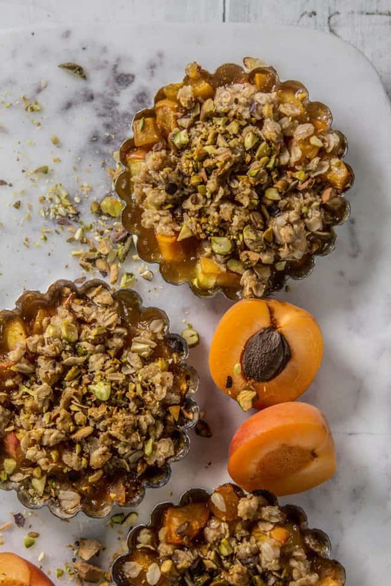 Apricot and Cardamom Crumble