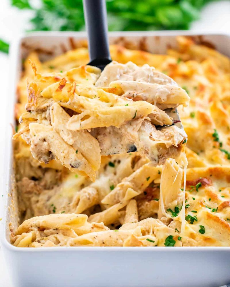 Chicken Alfredo Bake