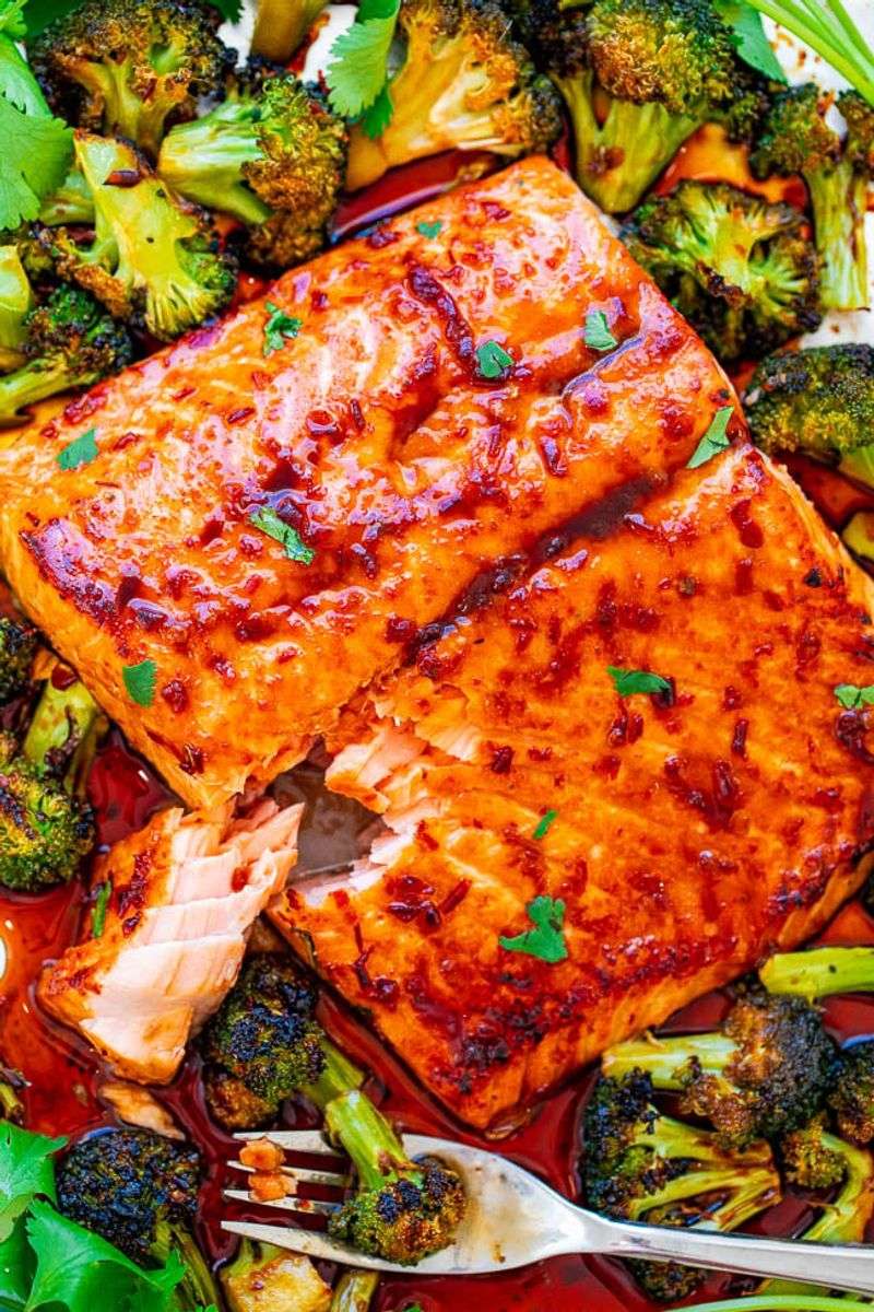 Teriyaki Salmon with Broccoli and Noodles