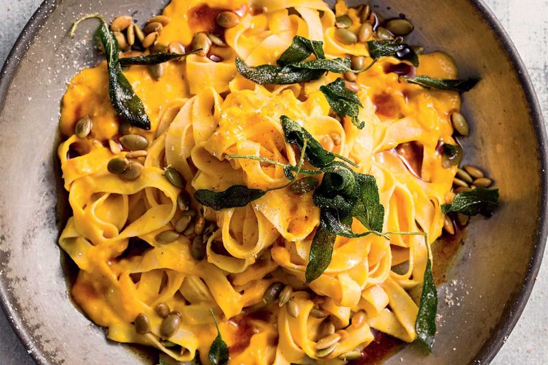 Pumpkin Pasta with Crispy Sage
