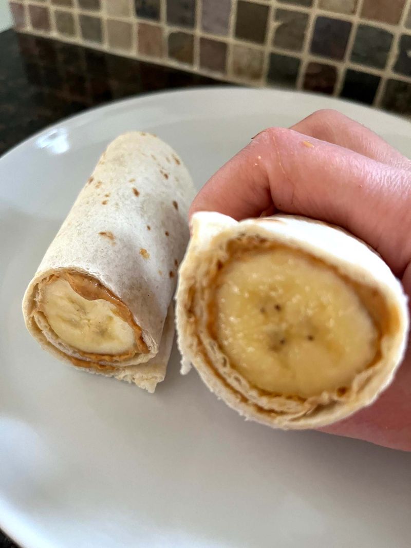 Banana and Peanut Butter Roll-Up