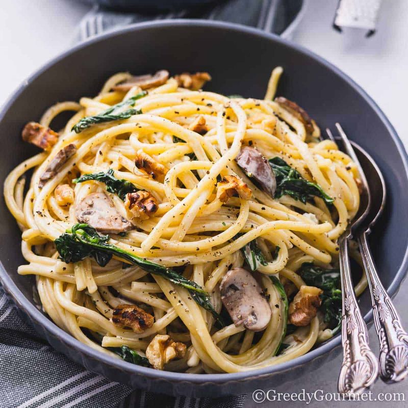 Creamy Mushroom and Stilton Pasta