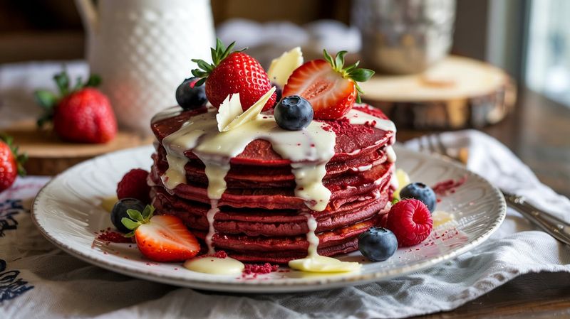 Red Velvet Pancakes
