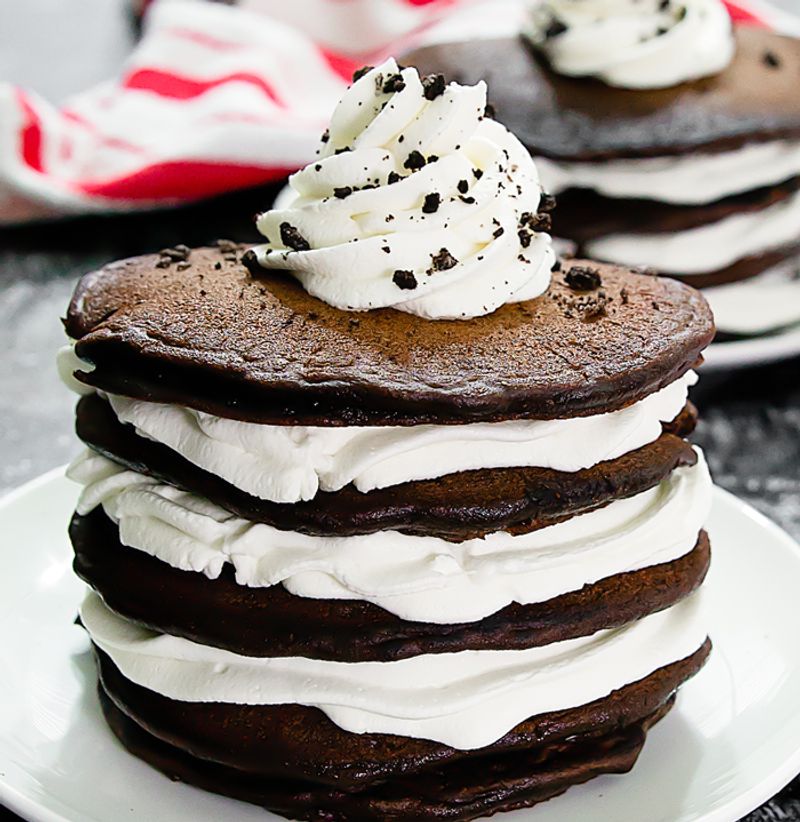 Oreo Cookies and Cream Pancakes