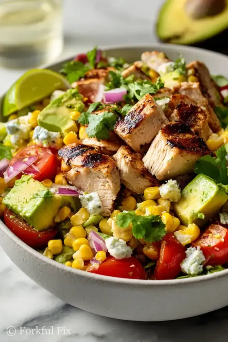 Southwest Chicken Salad With Avocado and Corn