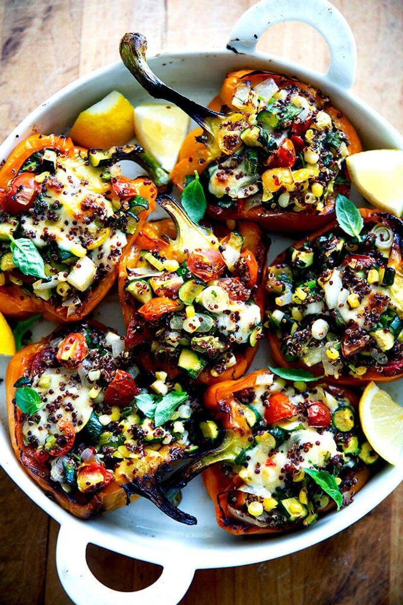 Stuffed Bell Peppers with Quinoa and Veggies