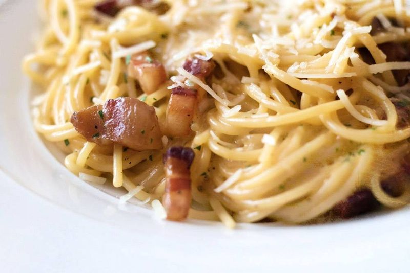 Cacio e Pepe with Crispy Pancetta