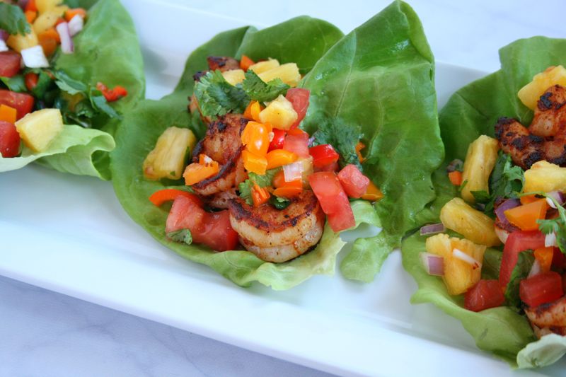 Shrimp and Mango Lettuce Cup Salad
