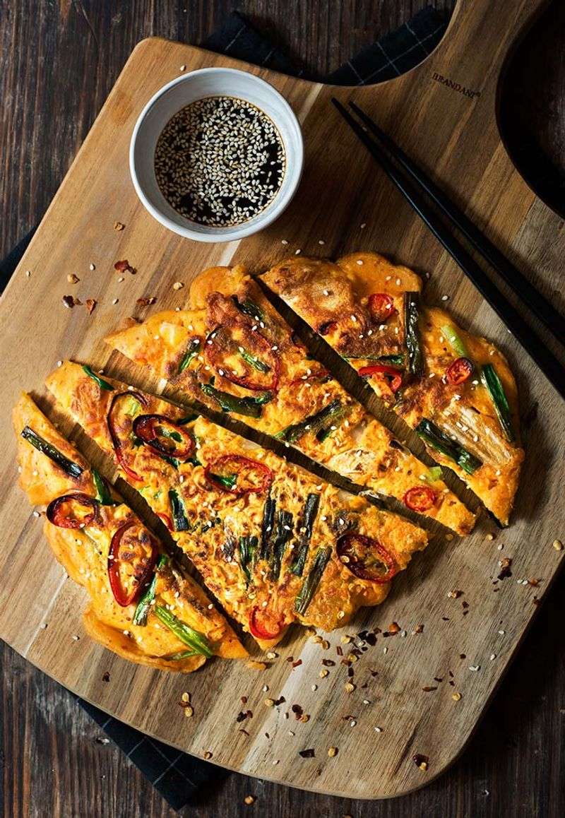 Kimchi And Egg Savoury Pancakes